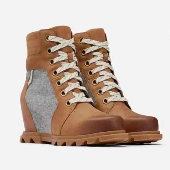 New Sorel Joan Of Arctic Wedge Lexie Bootie Sz 11 - Picture 1 of 14